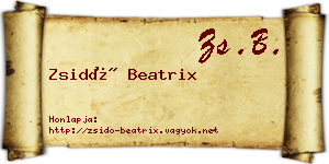 Zsidó Beatrix névjegykártya