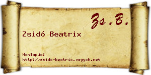 Zsidó Beatrix névjegykártya